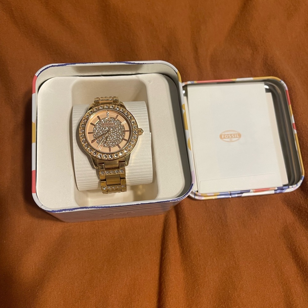 Rose Gold Fossil Watch